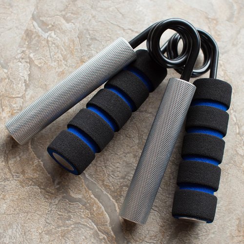 Grip Strength Trainer3-Pack,100LB-200LB, Metal Non-Slip Grip,Heavy Duty Grip Strengthener,Wrist Forearm and Hand Exerciser (Silver-3pcs)
