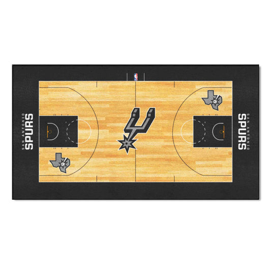 FANMATS 9402 San Antonio Spurs Large Court Runner Rug - 30in. x 54in.