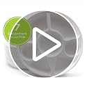 7 Compartment Bagasse Disposable Plates - Eco Friendly, 200 Count - Round