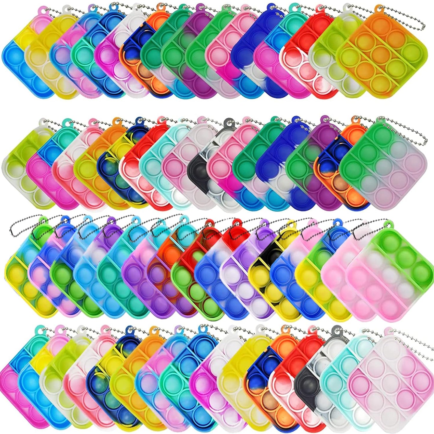 12pcs 2in Random Pop Bubble Fidget Sensory Toys, Pop Toy Bulk for Party Favor, Classroom Student Prizes Easter Basket Goodie Bag Stuffers Christmas Valentine Gift for Kid