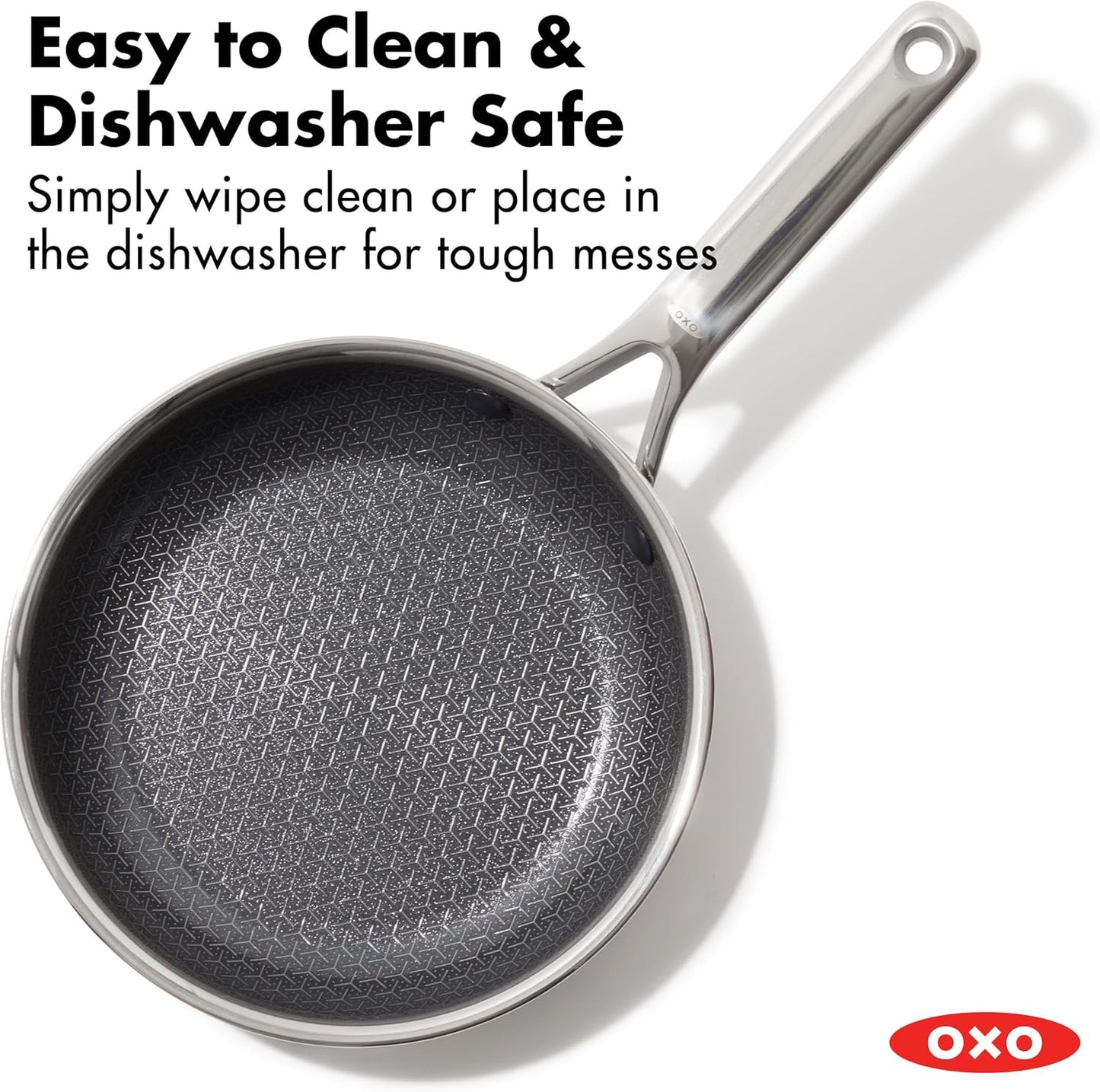 OXO Hybrid 8” Nonstick Frying Pan - Durable PFAS-Free Ceramic Skillet with Stay-Cool Handle | Induction & All Cooktop Compatible