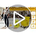 35Qt Commercial Mop Bucket with Side Press Wringer on Wheels - Yellow