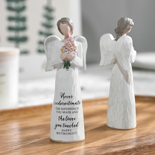 FESTGLOX Retirement Gifts for Women - 5.3" Retired Angel Figurine | Perfect Gift for Nurses & Teachers