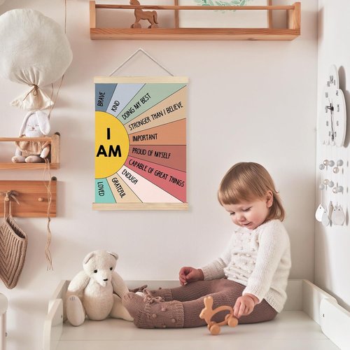 FDHSPAAM Positive Affirmations Wall Art - Motivational Decor for Therapy Offices | 12x16 Inch