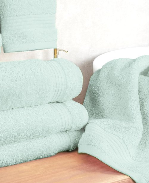 Cotton Paradise Hand Towels - 100% Cotton Turkish 4-Piece Set | Soft, Absorbent Mint Face Towels