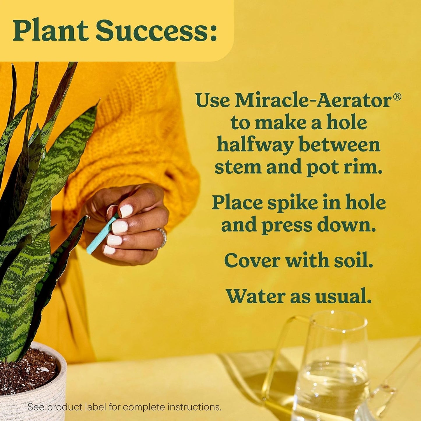 Miracle-Gro Indoor Plant Food Spikes - Fertilizer Spikes for Houseplants, Flowers & Vegetables | 24 Count