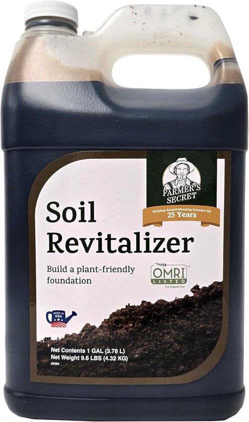 Farmer’s Secret Soil Revitalizer - Organic Liquid Compost Soil Amendment (128oz) | Activated Humic Acid for Healthier Plants