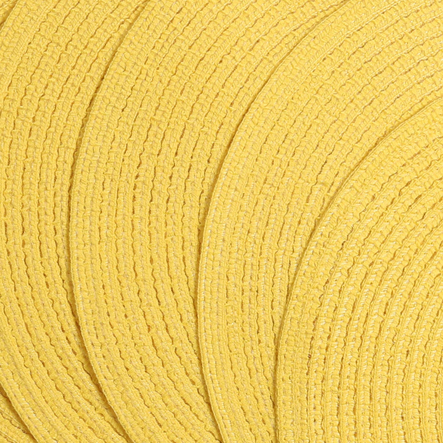 SHACOS Round Braided Placemats Set of 8 Washable Table Mats 15 inch Round Placemat Cotton Polyester Circle Placemat for Dining Table (Yellow, 8)