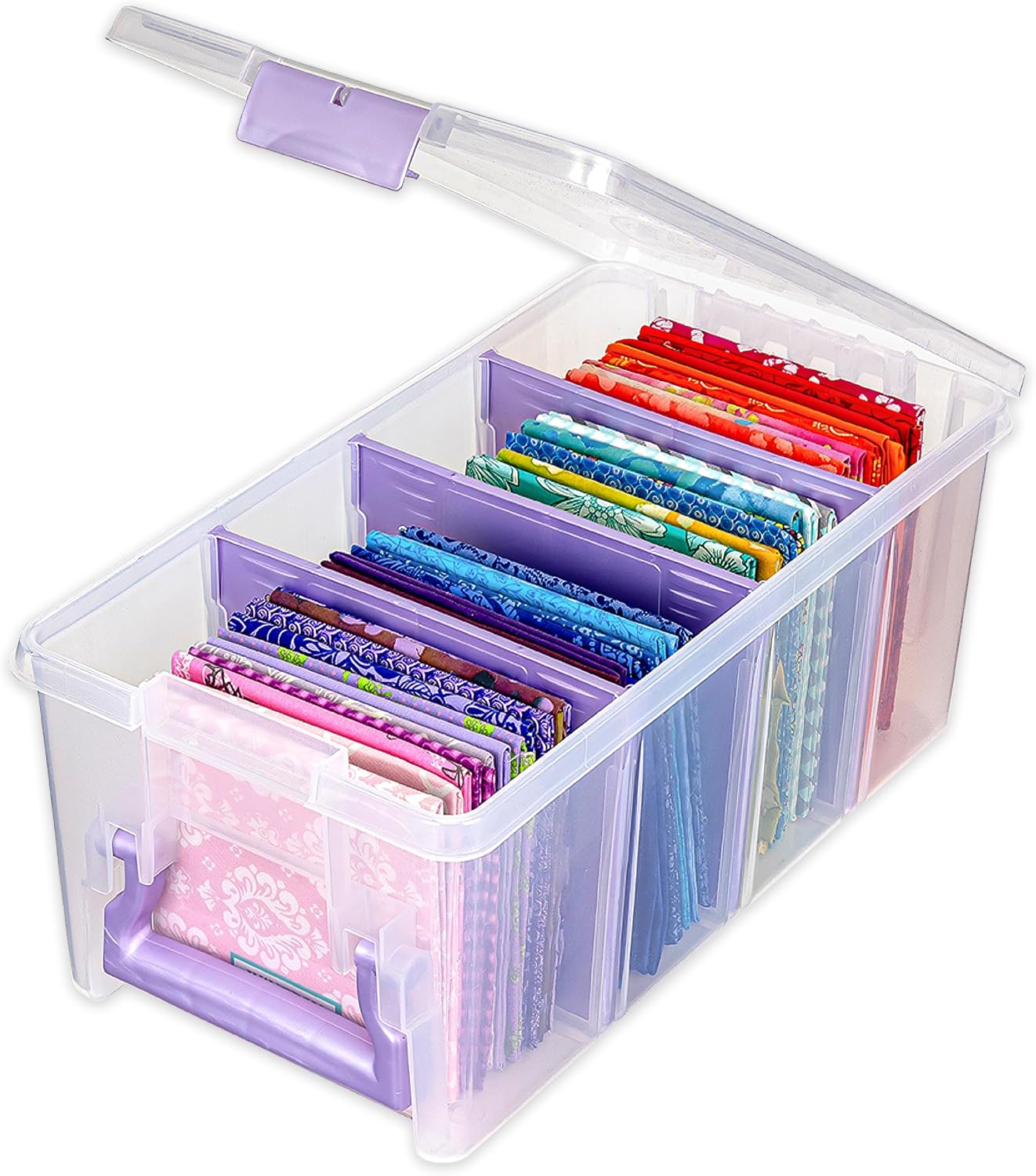 ArtBin Semi Satchel Craft Organizer - Portable Clear Plastic Storage Case with 3 Dividers