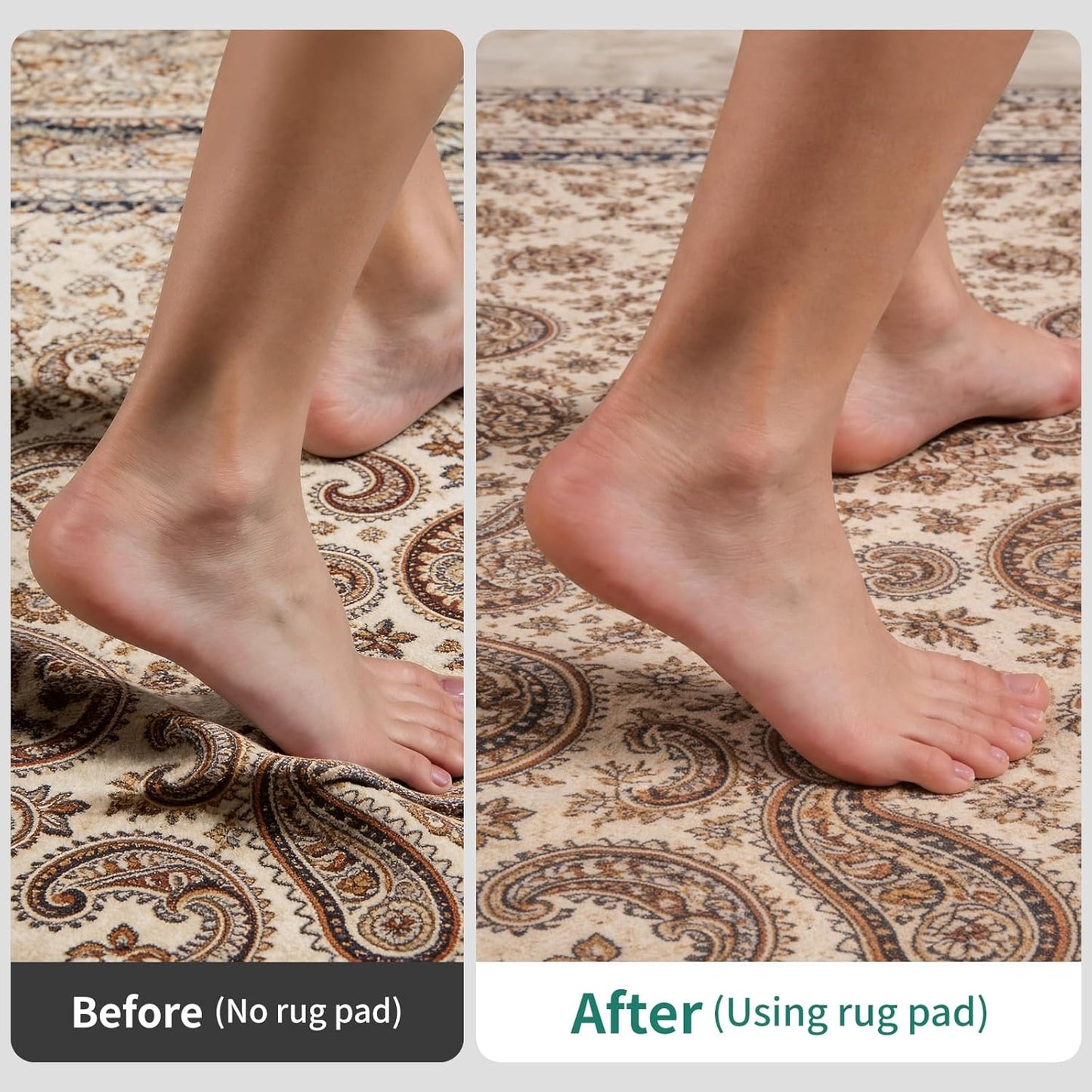 Regine Switzerland Non-Slip Rug Pad Gripper - Extra Thick 2 x 4 Feet Carpet Mat for Hardwood Floors