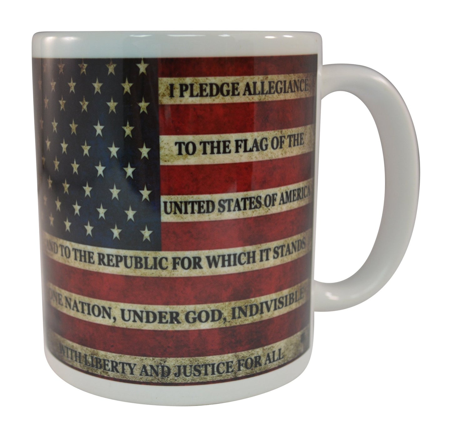 Rogue River Tactical Patriotic USA Flag Funny Coffee Mug Novelty Cup Gift America Pledge of Allegiance