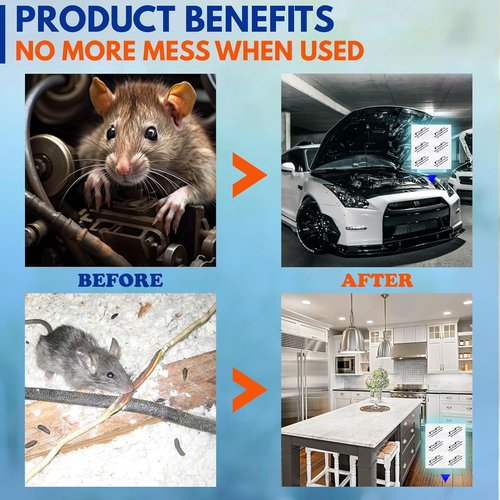 FineFix Rodent Repellent Pouches - Natural Peppermint Formula | 10 Pack for Indoor & Outdoor Use