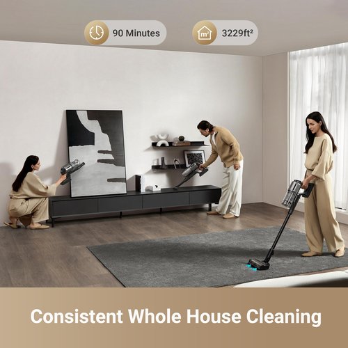 DREAME Z30 Cordless Vacuum Cleaner, 310AW Powerful Suction Stick Vacuum for Home Hard Floor Carpet Pet Hair, Lightweight Rechargeable Battery Vacuum with 90-Min Runtime, Pet Deshedding Tool