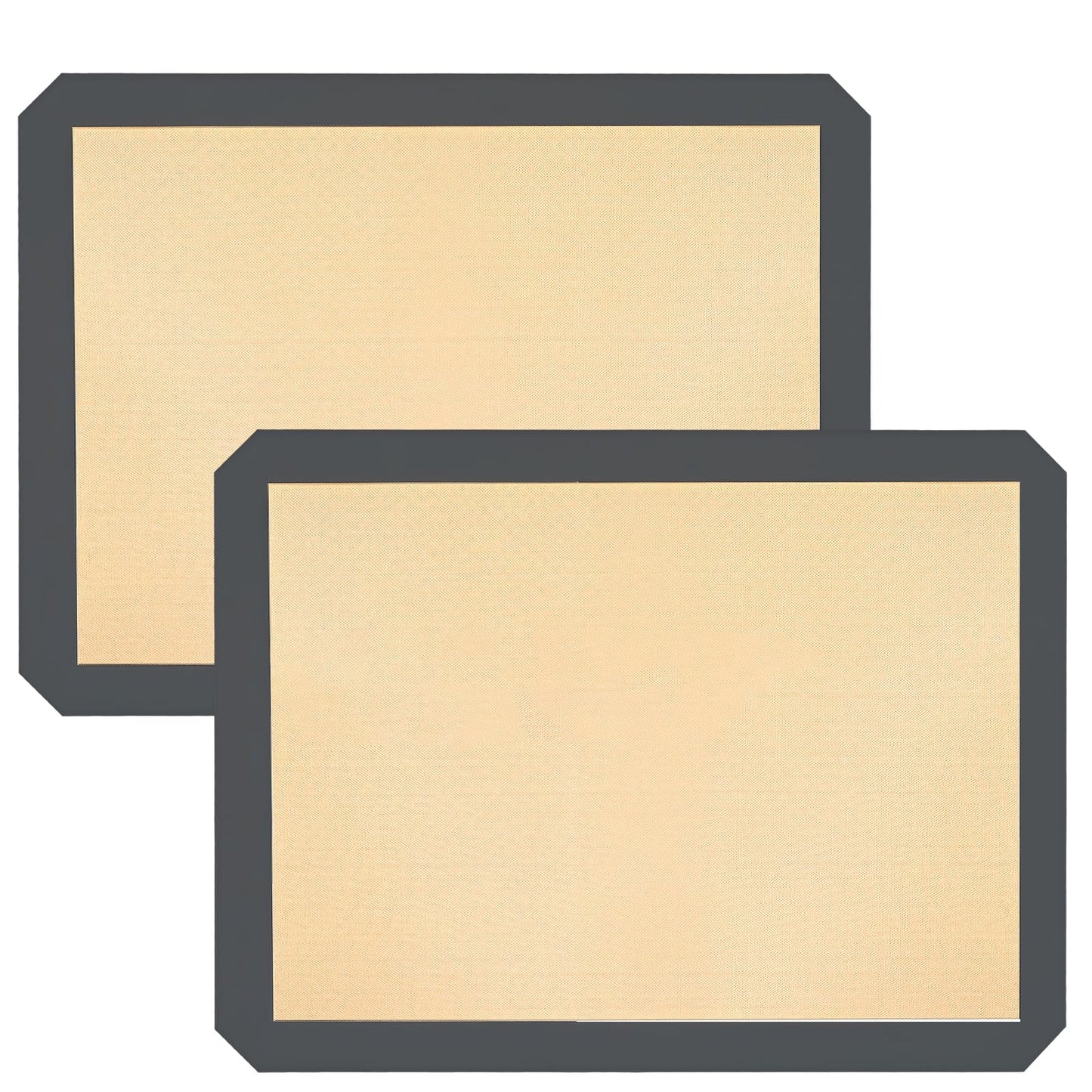 Ninsula Silicon Baking Mats, 16.5"x11.6" 2-Pack Reusable Silicon Baking Mat Sheet, Baking Sheets Non-Stick, Food Safe Baking Mats Can Be Used For Baking Cookies, Bread, Pizzas