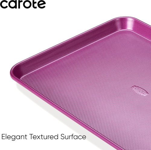 CAROTE 3-Piece Baking Pan Set - Versatile Bakeware with 13", 15", & 17" Cookie Sheets in Royal Violet