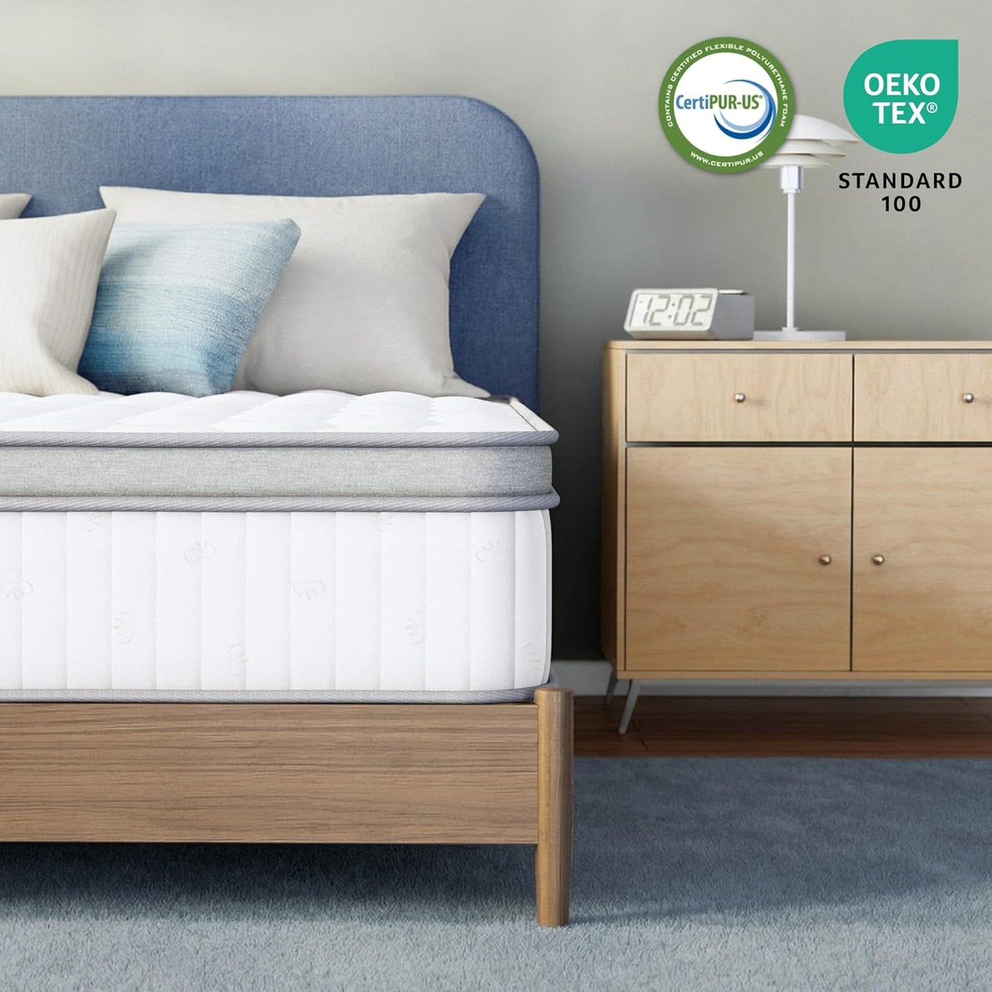 Neo Sleep Queen Size Mattress - 10 Inch Hybrid Comfort with Cooling Gel Memory Foam & Pocket Springs