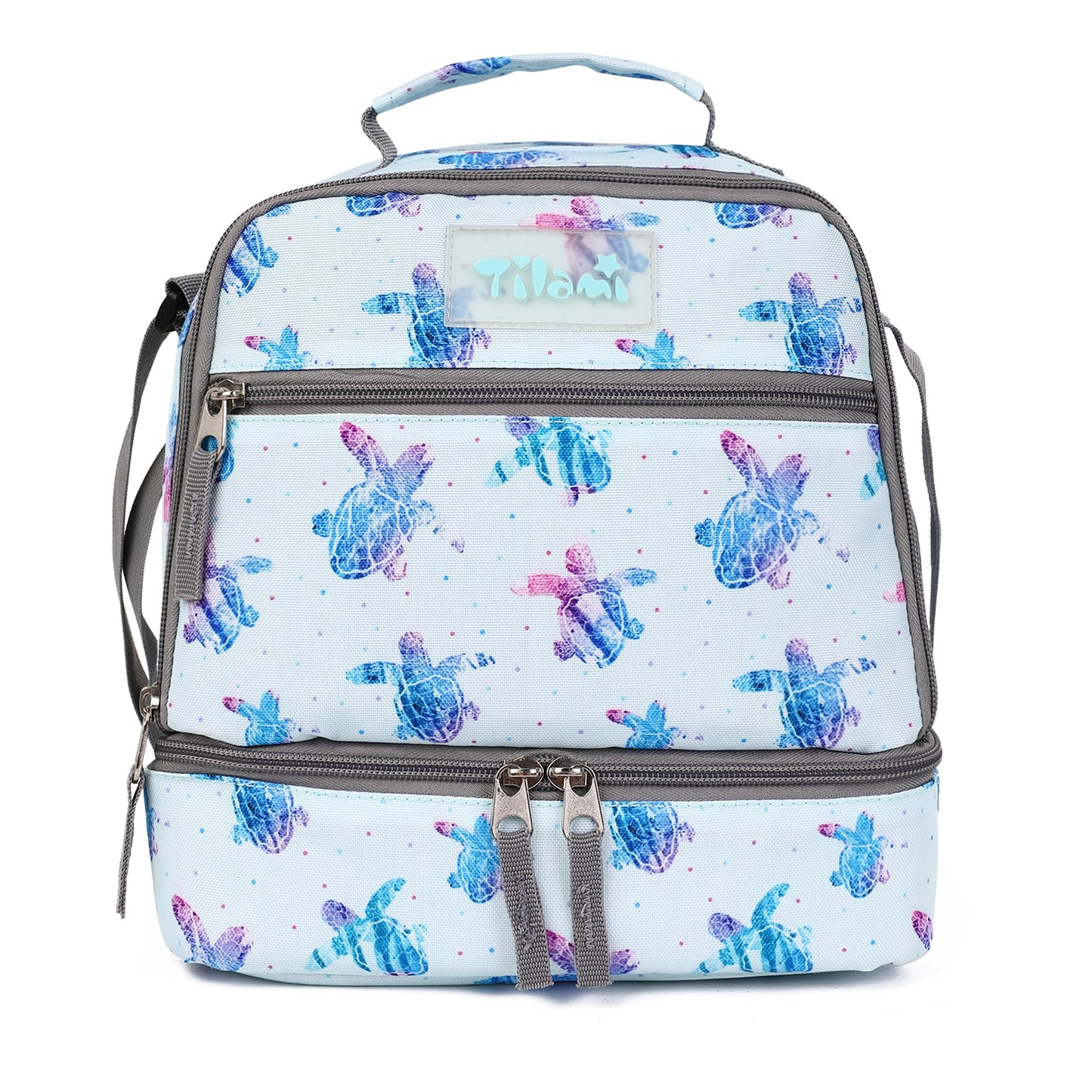 Tilami Lunch Bags Insulated Adjustable Strap Zipper, Water-Resistant Cooler Bags, Bento Bags for Kids Toddlers, Pink Plaid