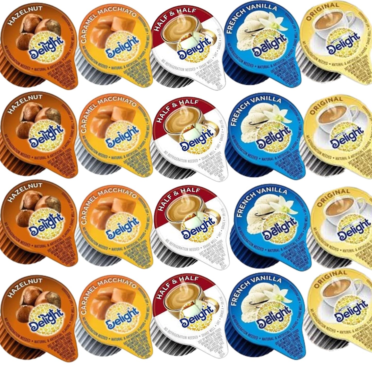 Skiennix Coffee Creamer Singles Variety Pack - 100 Count, 5 Delicious Flavors for Home & Office