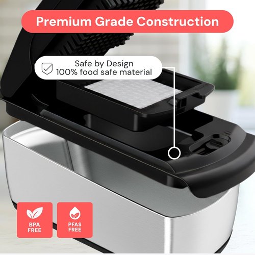 Fullstar Pro Vegetable Chopper & Spiralizer - 9-in-1 Kitchen Gadget with Container, SS Black