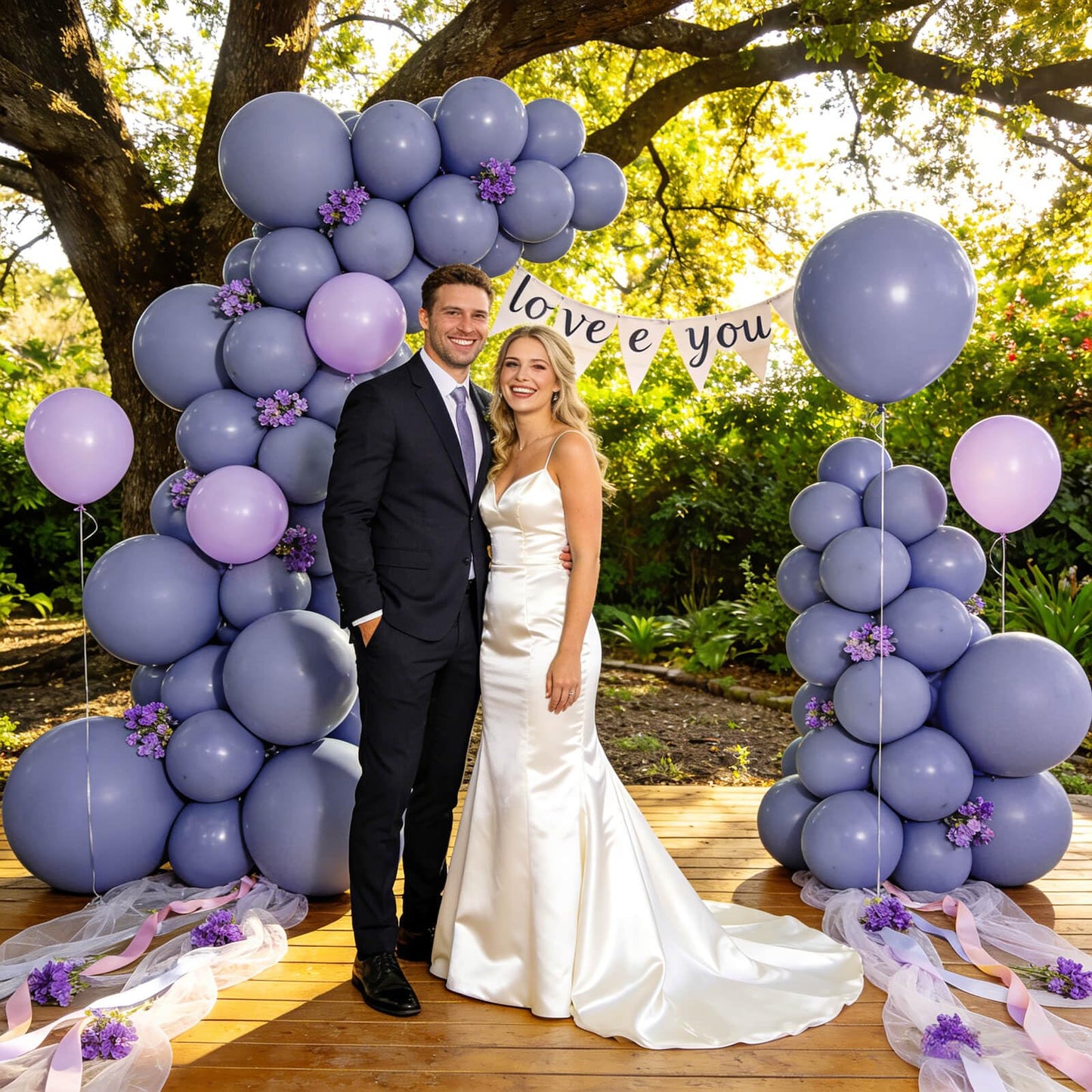 110pcs Dusty Blue Balloon 12 Inch, Blue Latex Balloons for Birthday Party Baby Shower Wedding(with 2 Ribbons).