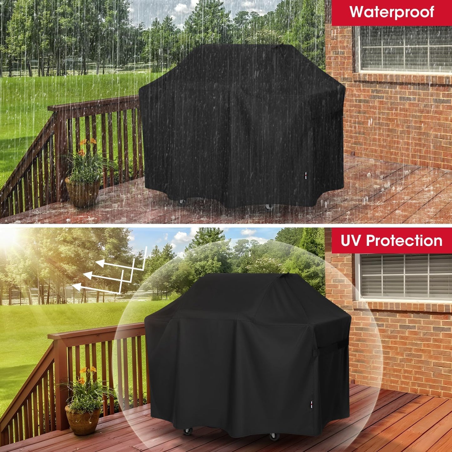 Unicook 63 Inch Grill Cover - Heavy Duty Waterproof BBQ Cover for Weber Genesis 300 Series