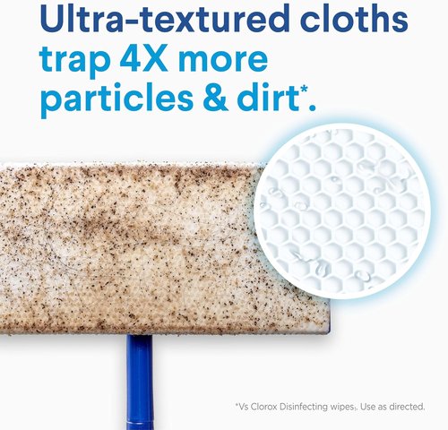 Clorox Disinfecting Wet Mop Pad - Multi-Surface Floor Wipes | 2 Packs of 24 Disposable Refills