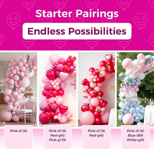 Bezente Pastel Pink Latex Party Balloons - 100 Pack 12-Inch Round Helium Balloons for Weddings & Celebrations
