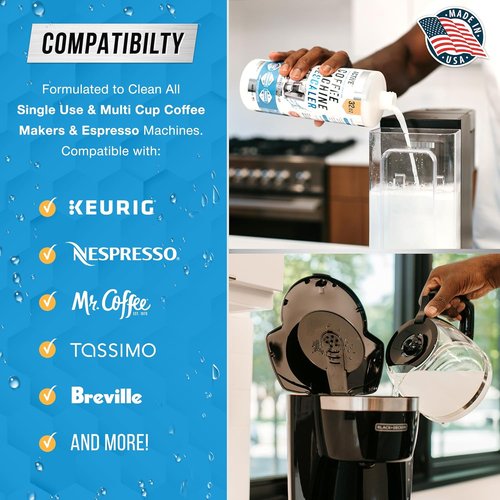 ACTIVE Coffee Machine Descaler - 32oz Limescale Remover for Keurig, Nespresso, Breville & More