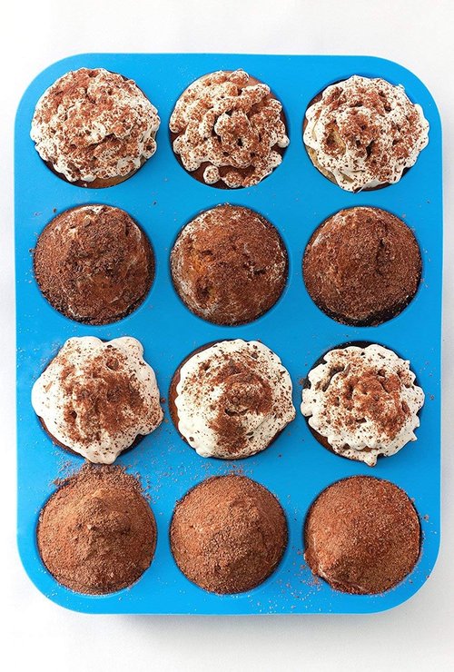 JEWOSTER Silicone Muffin Pan - 12-Cup Nonstick Baking Molds, BPA-Free | 2-Pack for Muffins & Cupcakes