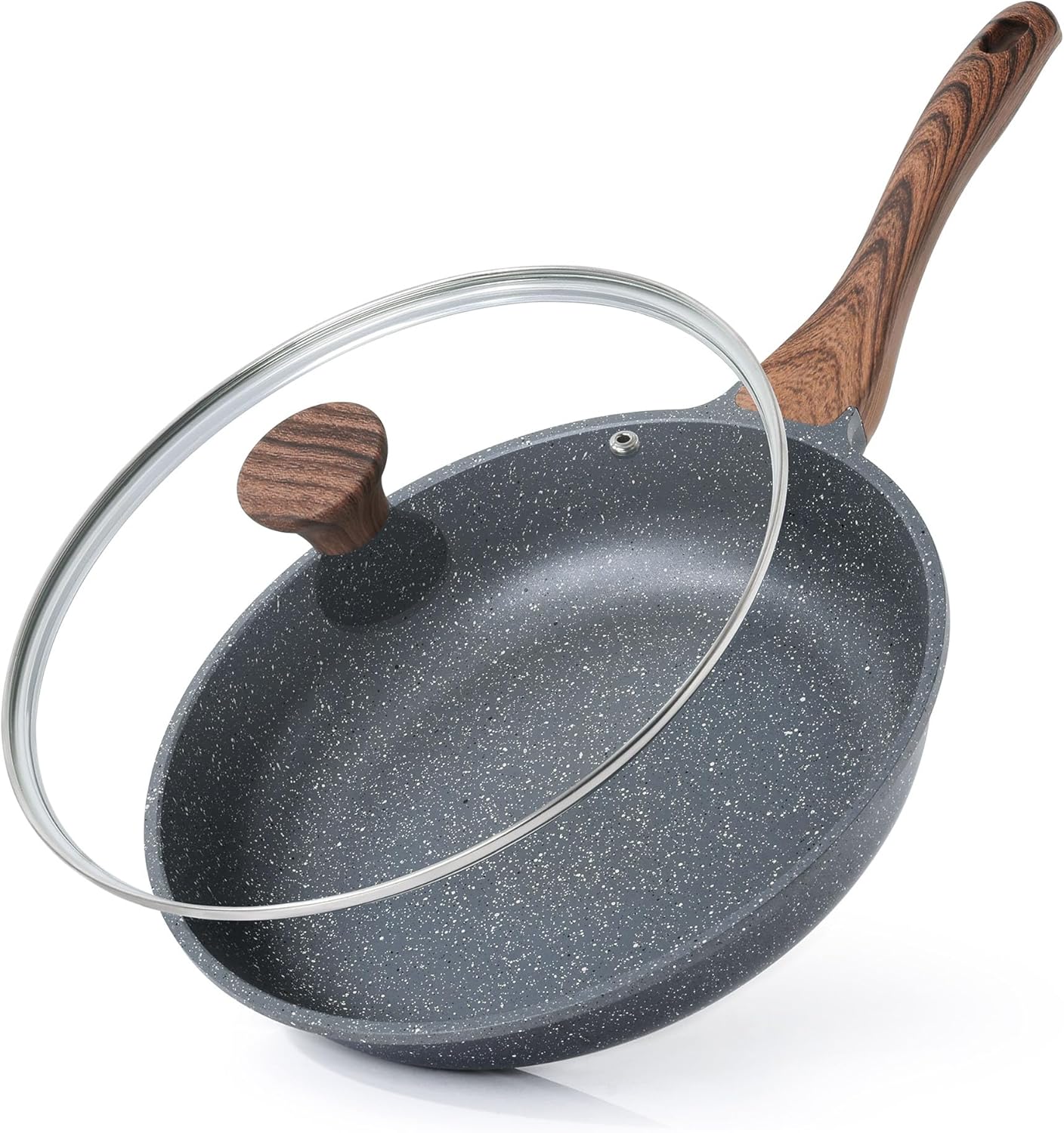 SENSARTE 17-Piece Nonstick Cookware Set - Induction Compatible with 8-Inch Omelet Pan & Lid
