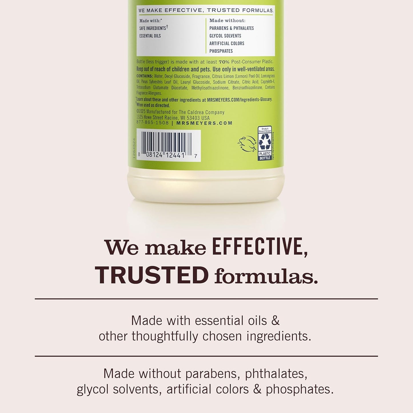 Mrs. Meyer's Clean Day Multi-Surface Cleaner - Lemon Verbena Scent | 16 Fl Oz Bottle
