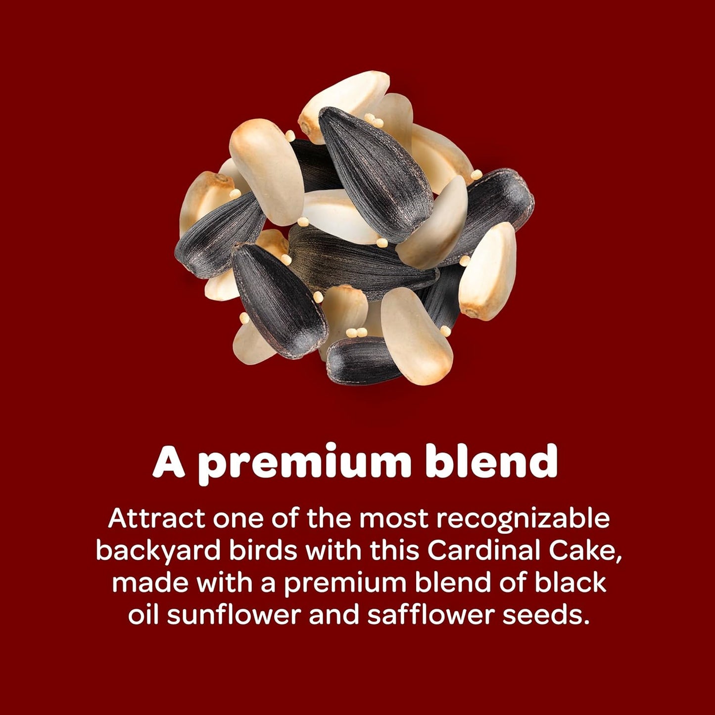 Kaytee Cardinal Seed Cake - Premium Wild Bird Food for Attracting Cardinals - 1.85 Pounds