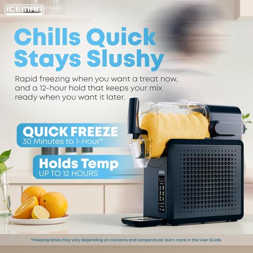 Iceman by Chefman Slush-Ease MAX Slushie Machine - 90oz Capacity with 5 Presets & LED Display for Frozen Drinks