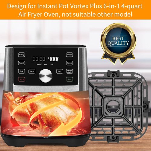 GWY Air Fryer Replacement Parts - 7.5'' Square Food Grade Crisper Plate for Instant Pot Vortex Plus 6-in-1