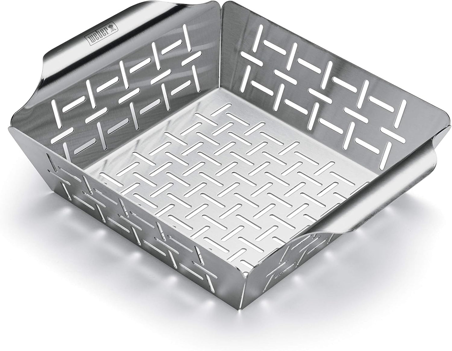 Weber Style Stainless Steel Vegetable Basket - Durable Grill Accessory for Side Dishes, Fits All Grills