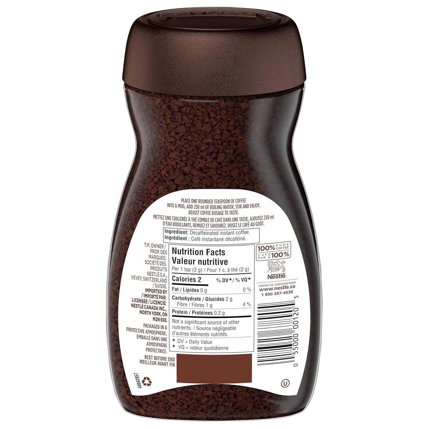 NESCAFÉ RICH Decaffeinated Dark Roast Instant Coffee - 100g Pack for Smooth Flavor