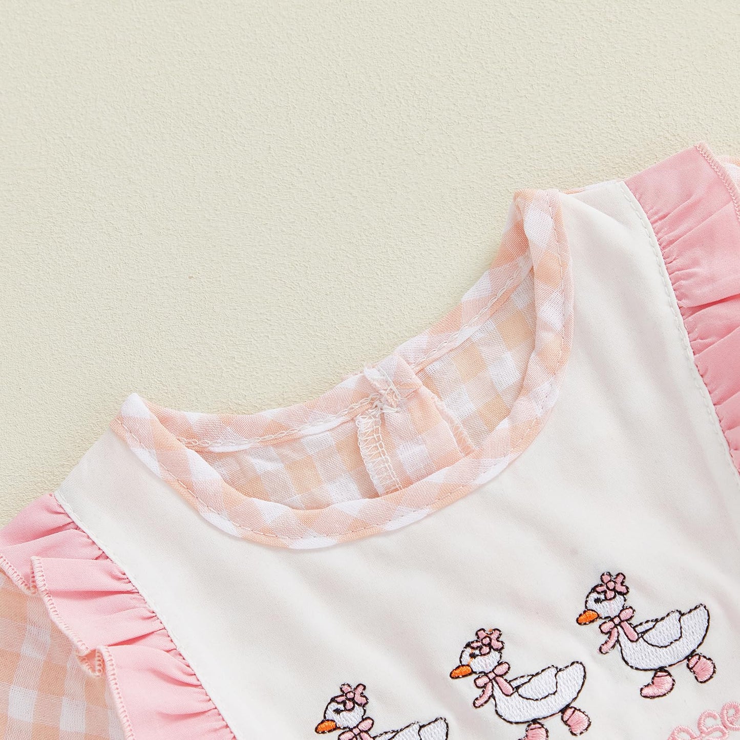 Toddler Baby Girl Fall Outfits Silly Goose Smocked Dress Long Sleeve Birthday Girl Dress Cute Smash Cake Clothes (Goose Letter Embroidery Pink, 12-18 Months)