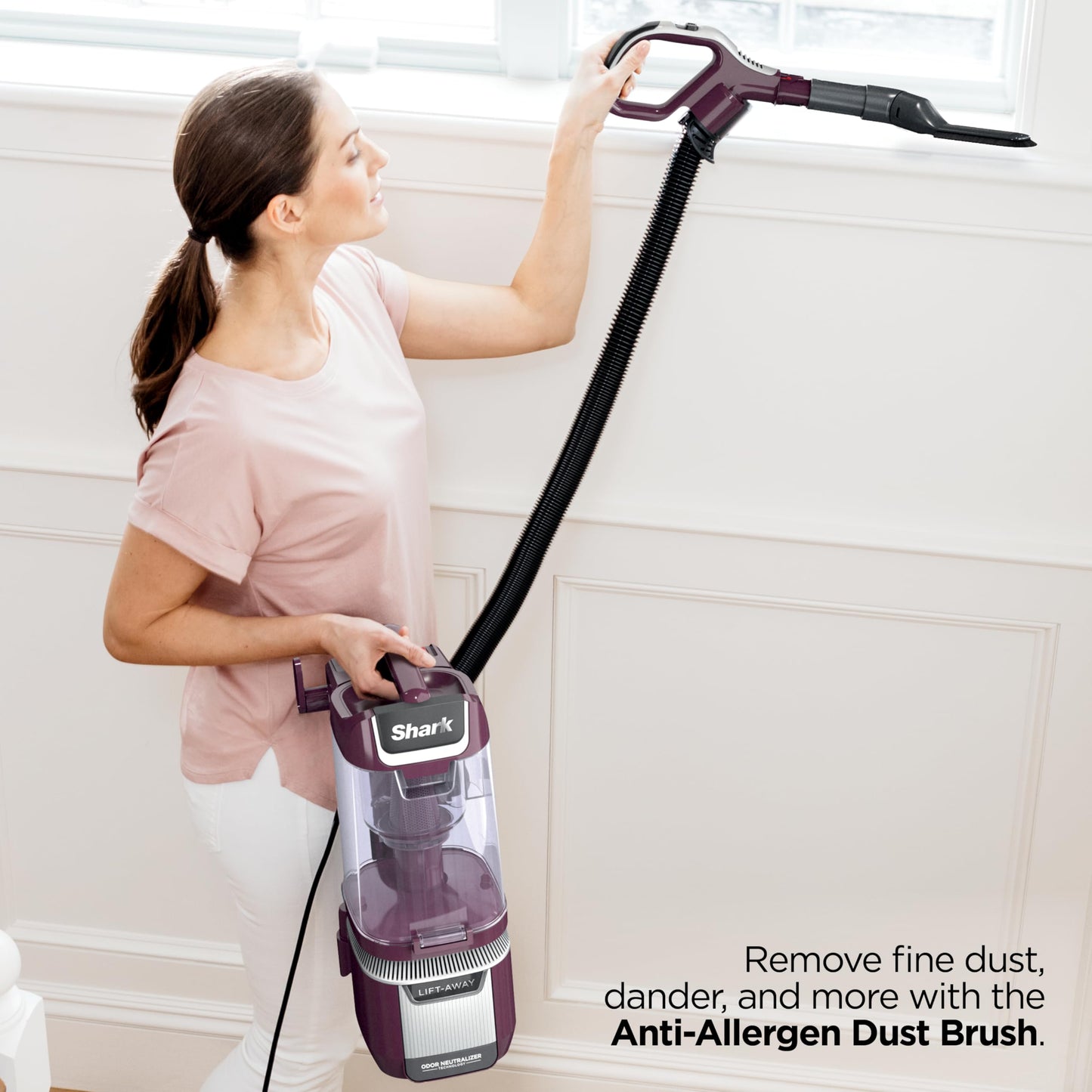 Shark LA702 Rotator Pet Lift-Away ADV Upright Vacuum with DuoClean PowerFins HairPro & Odor Neutralizer Technology, Wine Purple