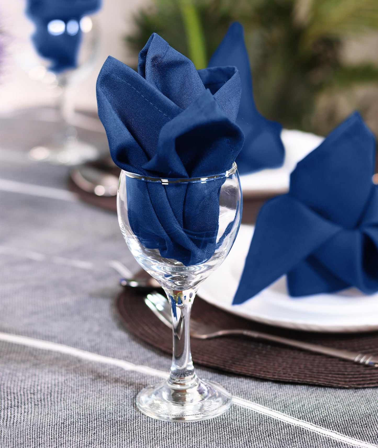 Utopia Home Royal Blue Cloth Napkins (12 Pack, 18x18 Inches), Ideal Dinner Napkins for Party, Wedding and Lunch/Dinner