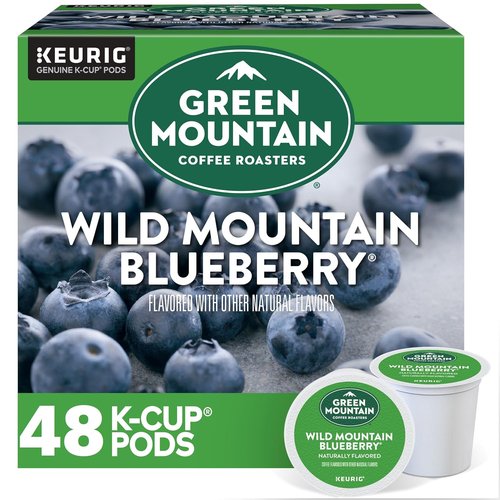 Green Mountain Coffee Wild Mountain Blueberry K-Cup Pods - Light Roast, 48 Count (2 Boxes of 24)