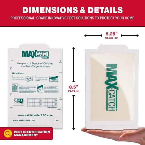 Catchmaster Max-Catch Mouse & Insect Glue Traps - 36 Pack Indoor Sticky Pest Control Boards