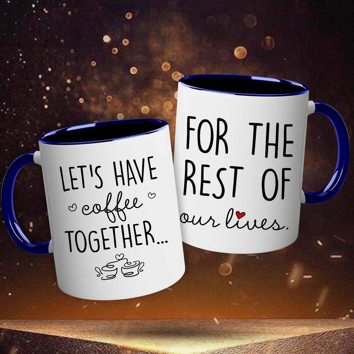 BSQUIELE Valentine Gift For Couple - Couple Mug Set - Valentine Gift Set For Wife, Husband, Mom, Dad - Bridal Shower, Engaged, Valentine, Wedding, Birthday Gifts For Bride, Groom, Mr, Mrs, Him, Her