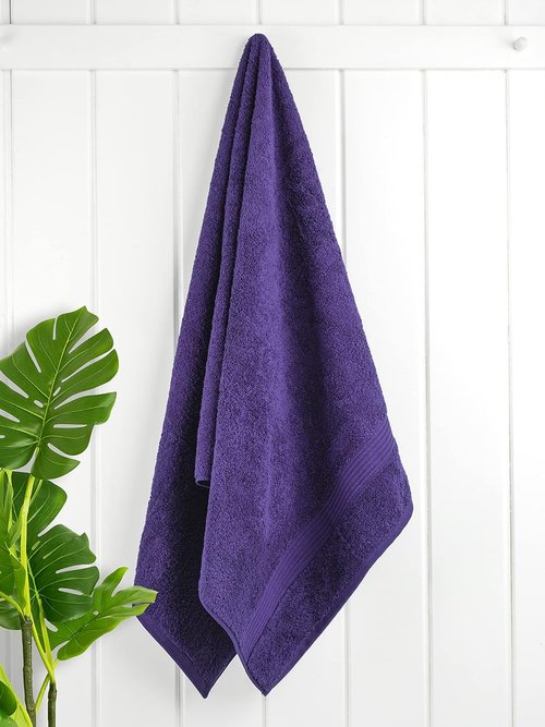 Cotton Paradise Turkish Bath Towels - 100% Cotton Extra Large Plush Set in Purple | 4 Pieces