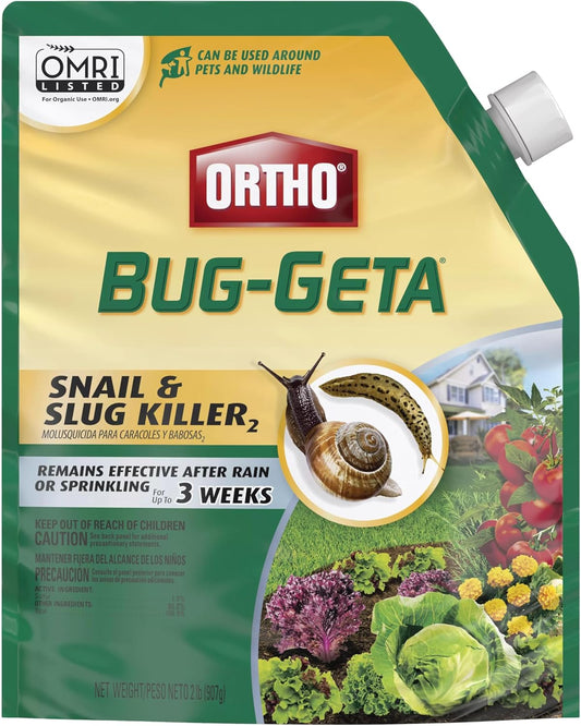 Ortho Bug-Geta Snail & Slug Killer - Effective Pest Control for 3 Weeks | 2 lbs
