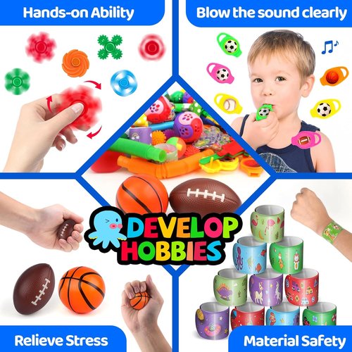 Amy&Benton 200PCS Party Favors for Kids - Fun Goodie Bag Stuffers & Classroom Prizes | Bulk Fidget Toys