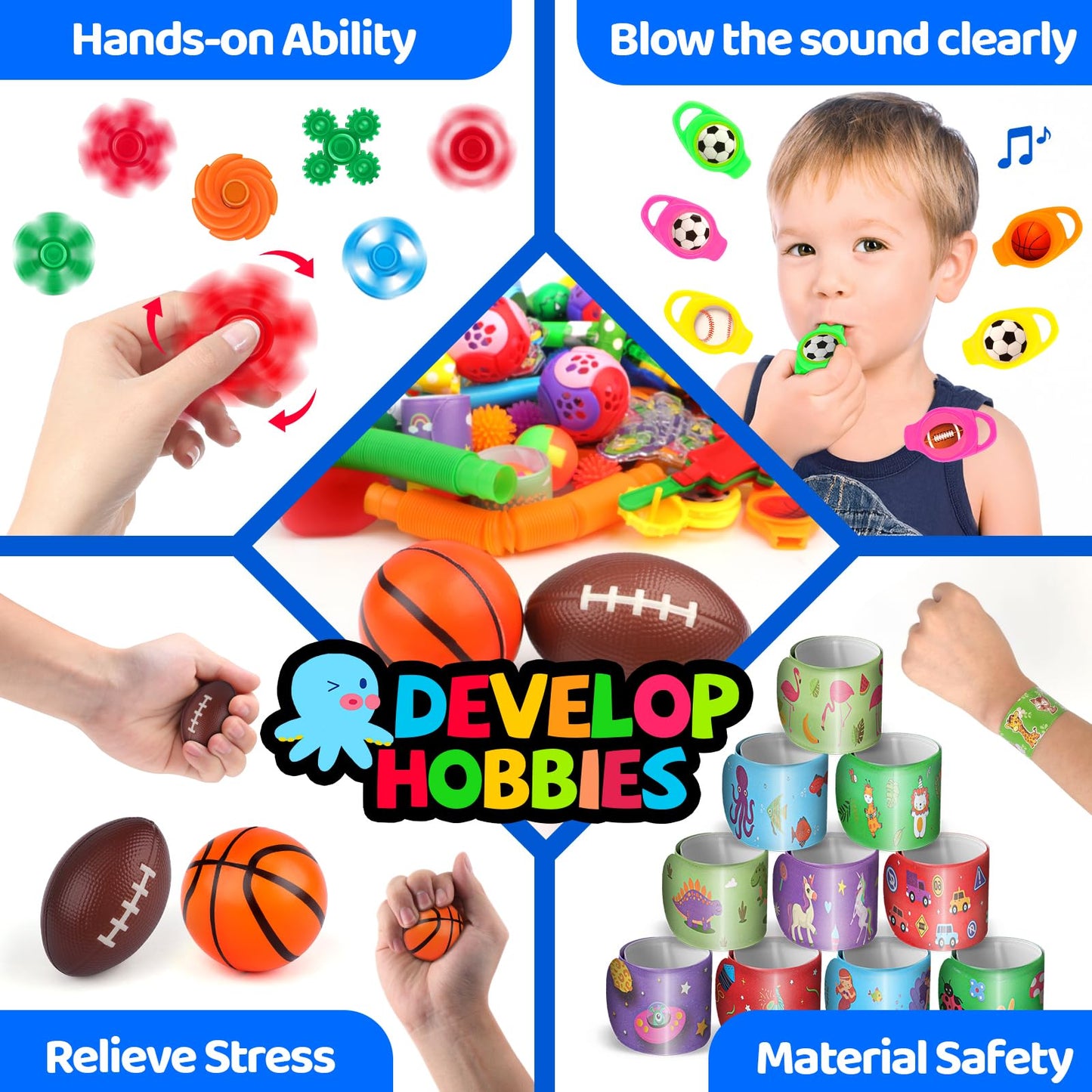 Amy&Benton 200PCS Party Favors for Kids 4-8 Goodie Bags Stuffers,Prize Box Toys for Kids Classroom,Toddler Bulk Fidget Toys Pinata Fillers,Classroom Birthday Gift Carnival Prizes Rewards