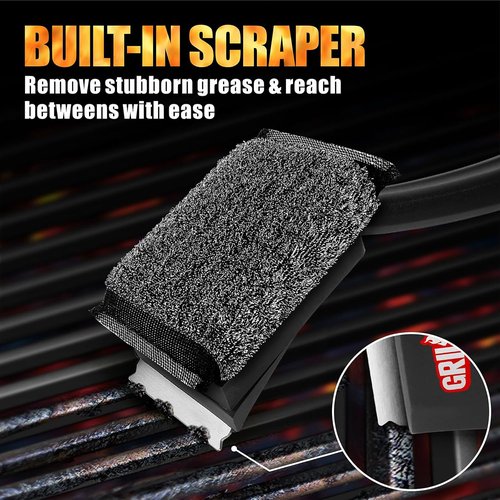 GRILLART Grill Brush - Bristle-Free & Ultra Safe BBQ Cleaner for All Grill Grates | Replaceable Head, Perfect Gift for Men