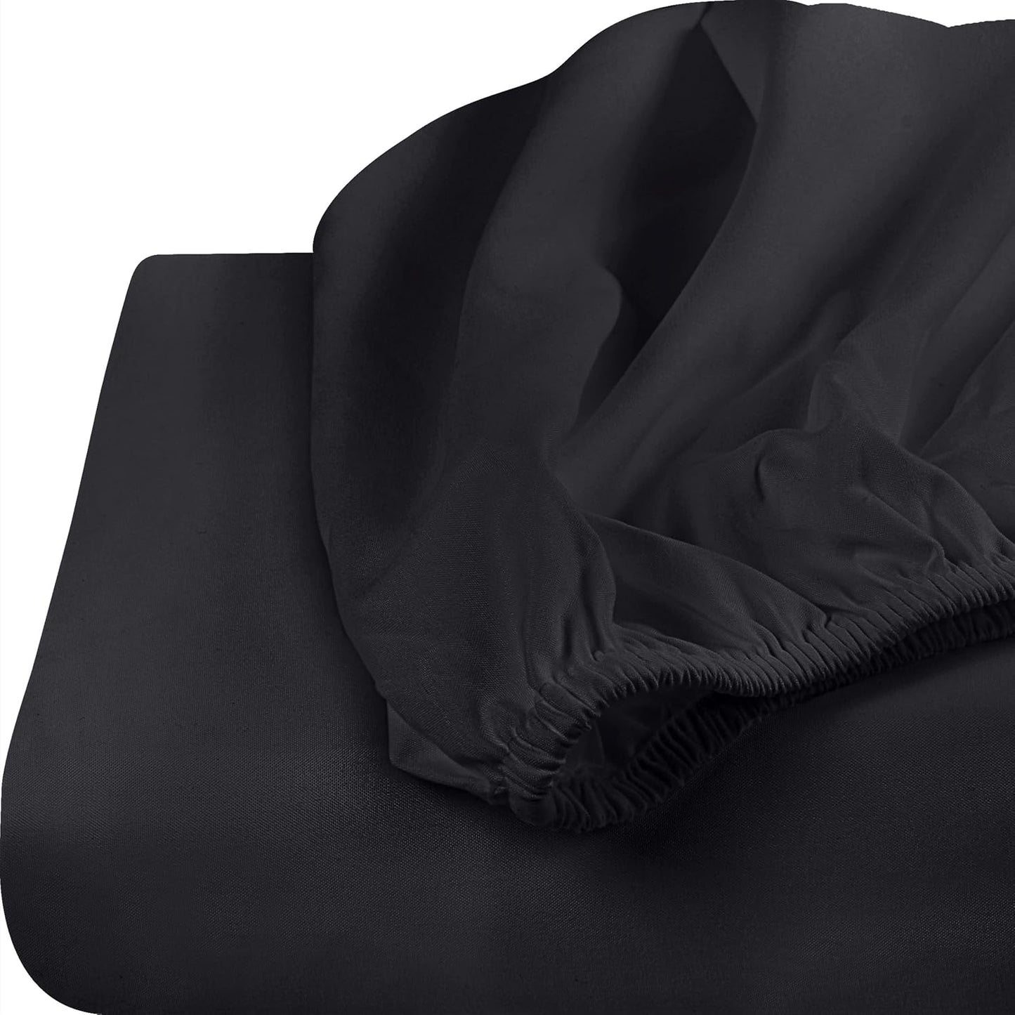 Utopia Bedding King Fitted Sheets - Soft Brushed Microfiber with Deep Pockets | 2-Pack, Black
