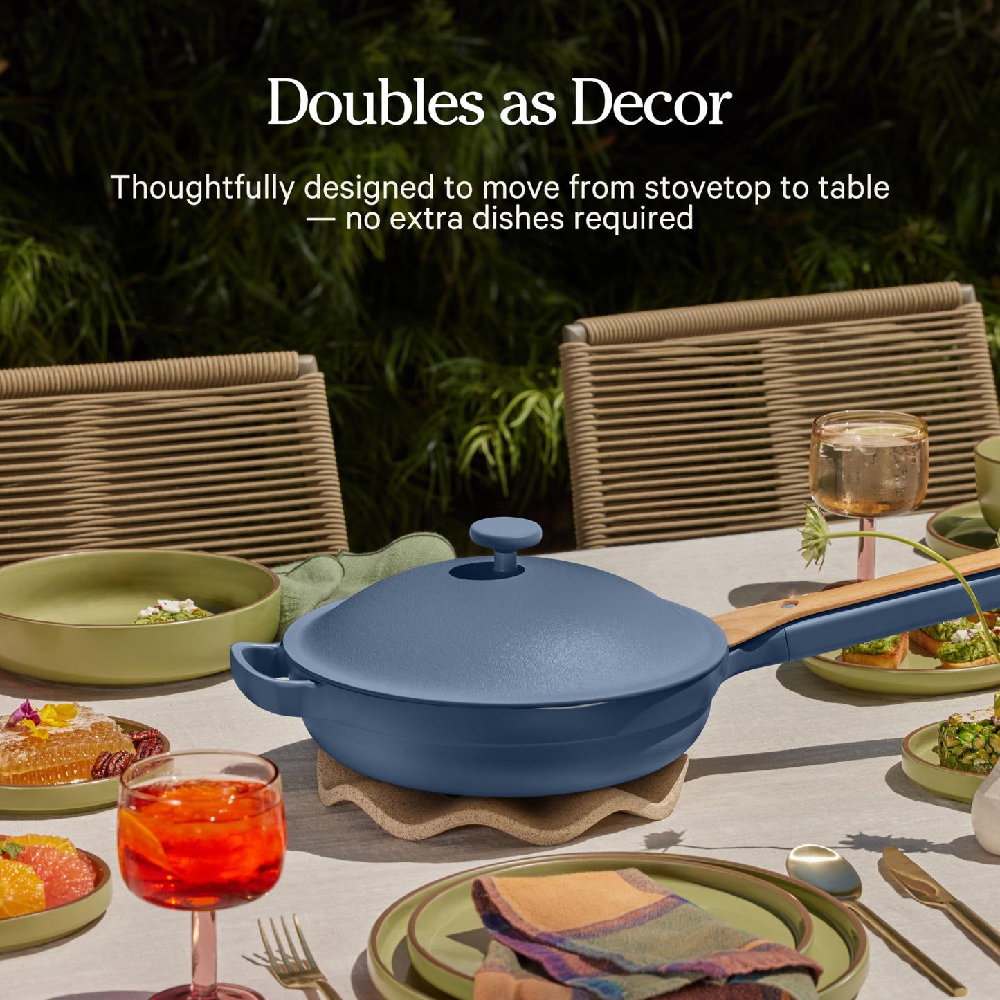 Our Place Large Always Pan | 12.5" Ceramic Pan with Modular Lid & Beechwood Spatula | Patented 10-in-1 Nonstick, Non-Toxic Cookware Made Without PFAS | Induction & Oven-Safe up to 450°F | Lavender