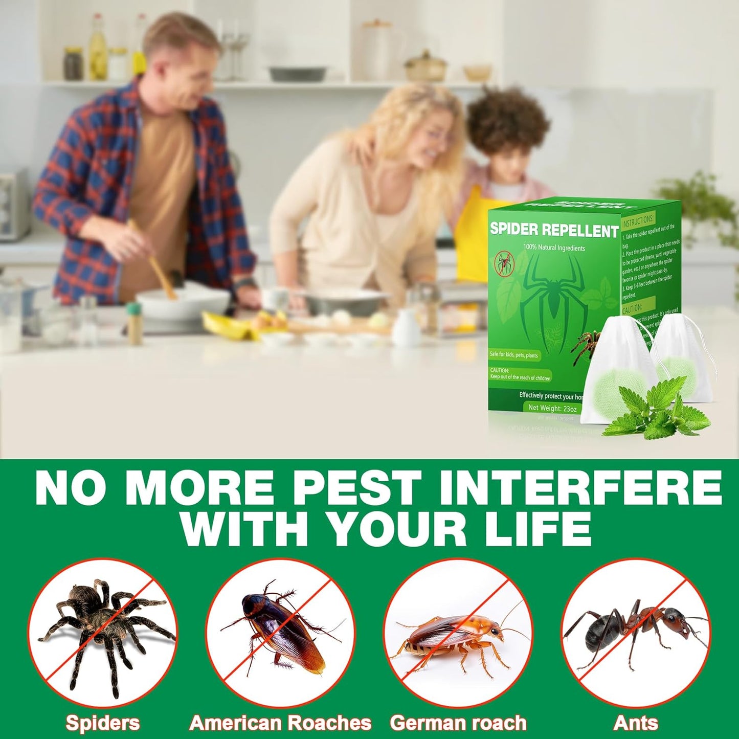 Peppermint Oil Spider Repellent - 24 Pack Eco-Friendly Balls | Safe Indoor & Outdoor Pest Control